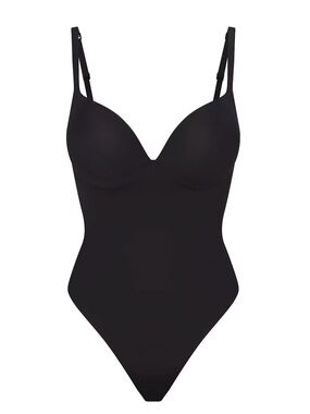 SKIMS Ultimate Body Push-Up Thong Bodysuit Onyx L NWT